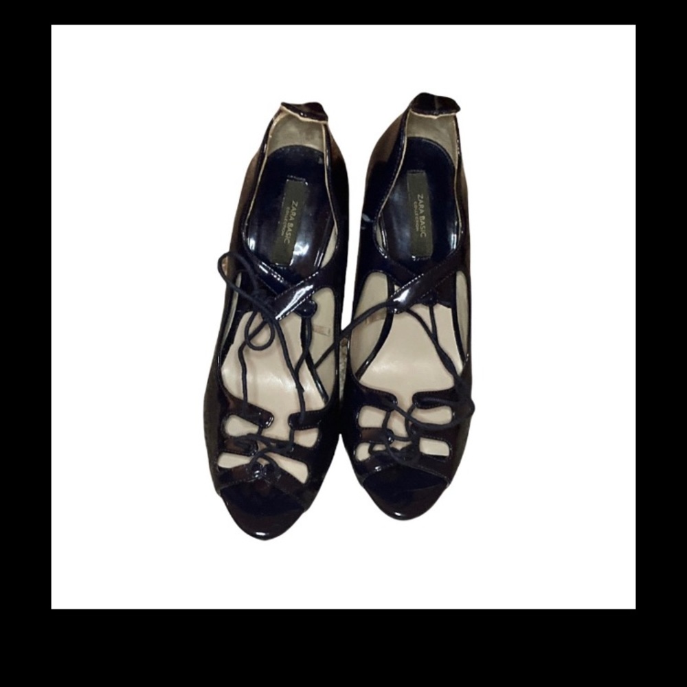 (SOLD) 🎊ZARA BASIC COLLECTION Blue Heel Shoes